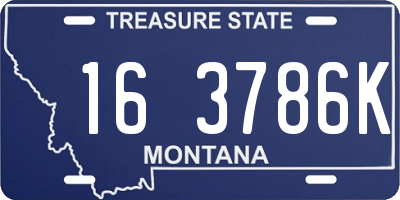MT license plate 163786K