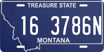 MT license plate 163786N