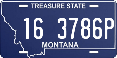 MT license plate 163786P