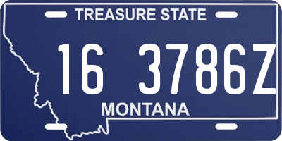 MT license plate 163786Z