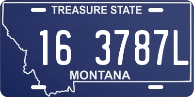 MT license plate 163787L