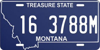 MT license plate 163788M