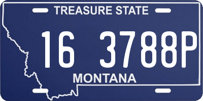 MT license plate 163788P