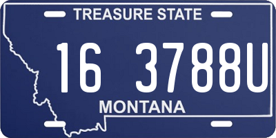 MT license plate 163788U