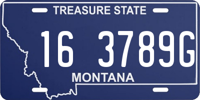 MT license plate 163789G
