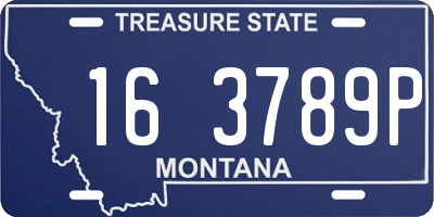 MT license plate 163789P