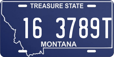 MT license plate 163789T