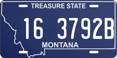 MT license plate 163792B