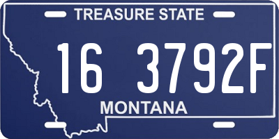MT license plate 163792F