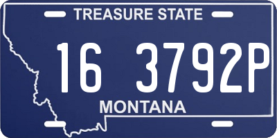 MT license plate 163792P