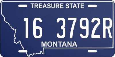MT license plate 163792R