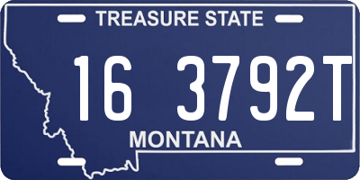 MT license plate 163792T