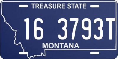 MT license plate 163793T