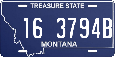 MT license plate 163794B