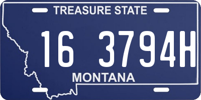 MT license plate 163794H