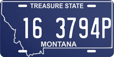 MT license plate 163794P