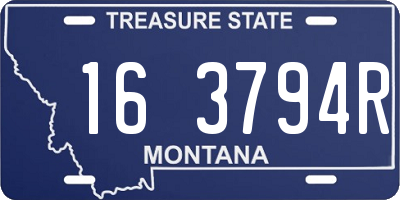 MT license plate 163794R