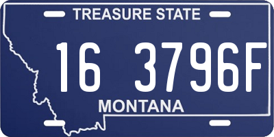 MT license plate 163796F