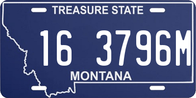 MT license plate 163796M