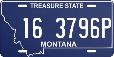 MT license plate 163796P