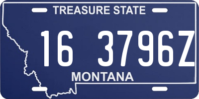 MT license plate 163796Z