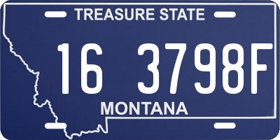 MT license plate 163798F