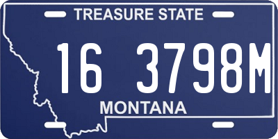 MT license plate 163798M