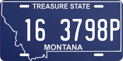 MT license plate 163798P
