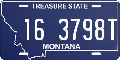 MT license plate 163798T