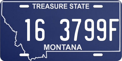 MT license plate 163799F