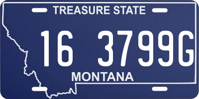 MT license plate 163799G