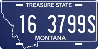 MT license plate 163799S