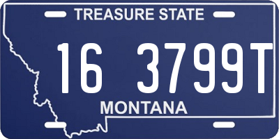 MT license plate 163799T