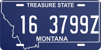 MT license plate 163799Z