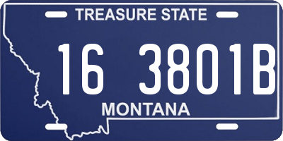 MT license plate 163801B