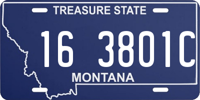 MT license plate 163801C