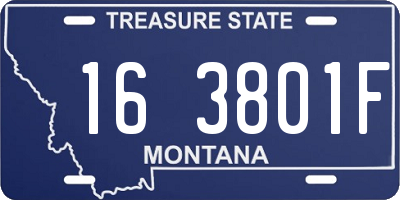 MT license plate 163801F