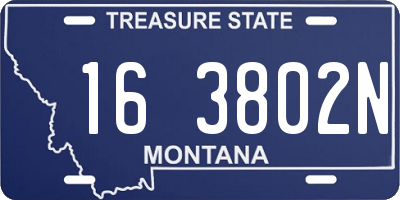 MT license plate 163802N