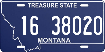 MT license plate 163802O