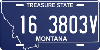 MT license plate 163803V