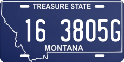 MT license plate 163805G