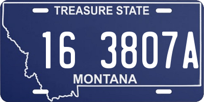 MT license plate 163807A