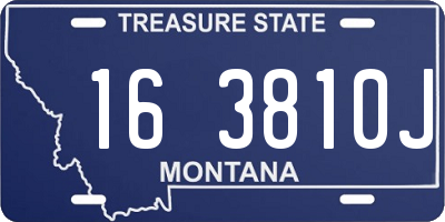MT license plate 163810J