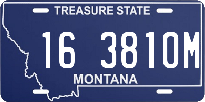 MT license plate 163810M