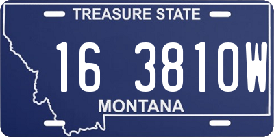 MT license plate 163810W