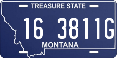 MT license plate 163811G