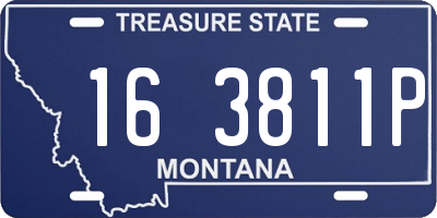 MT license plate 163811P