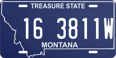 MT license plate 163811W