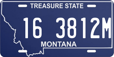 MT license plate 163812M