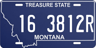 MT license plate 163812R